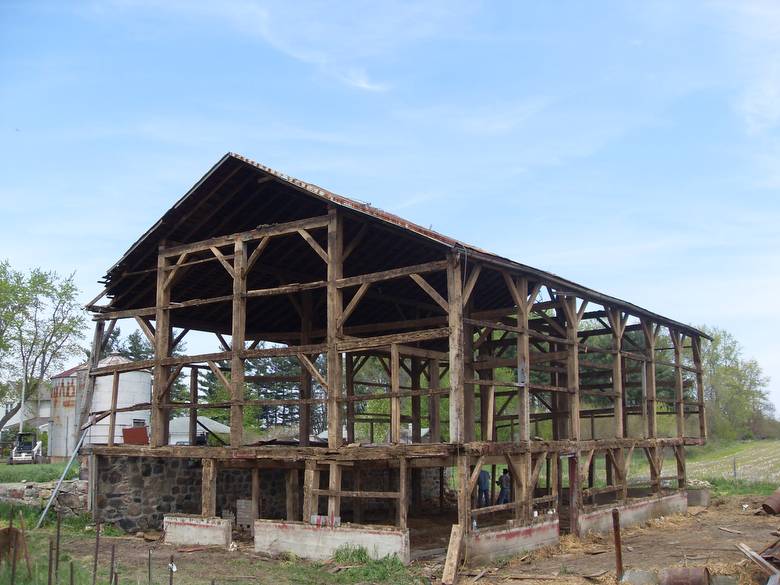 Shafer Barn Exterior with Siding Removed